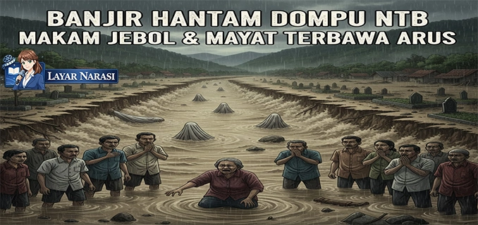 Banjir Hantam Dompu NTB Makam Jebol & Mayat Terbawa Arus