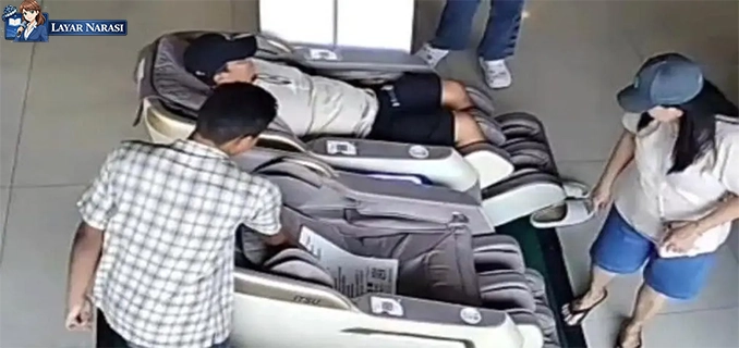 CCTV Ungkap Fakta Penjaga Kursi Pijat Dituduh Curi Emas